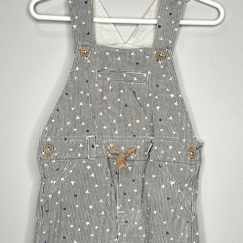 First Impressions Jumper Romper Geometric Shapes with Pin Strips 18M